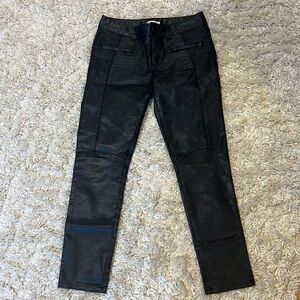 Calvin Klein Black Faux Leather Pants
